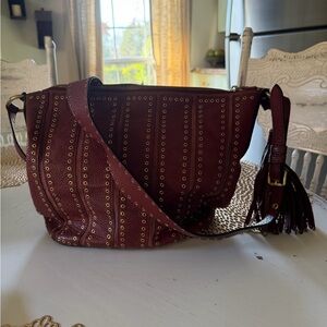 Michael Kors Brown Studded Shoulder Bag